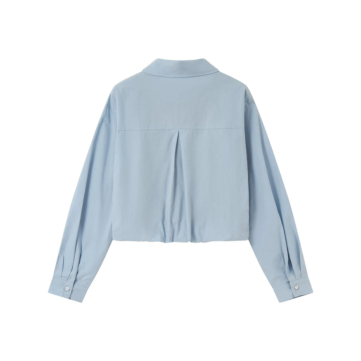 An image of a   31364 Tucked and Cropped Layered Shirt by  Mirra Masa