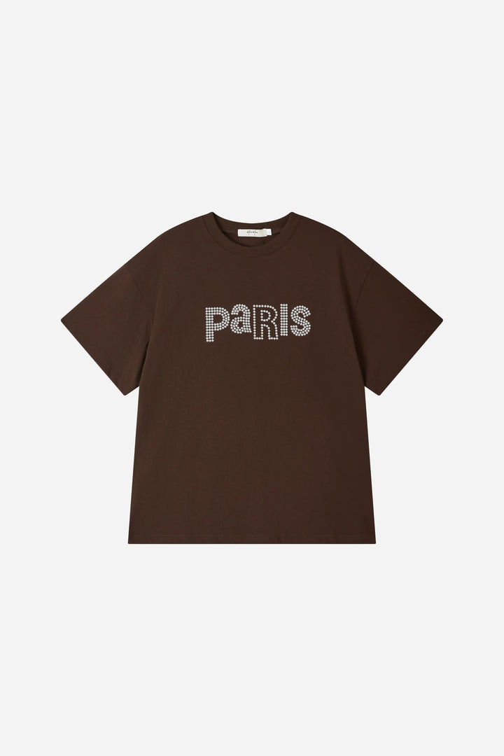 An image of a   31382 Rhinestone Graphic Tee by  Mirra Masa