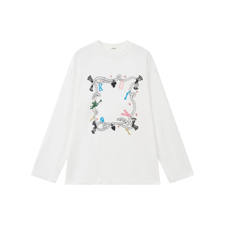 An image of a  White / One-Size 31416 Graphic T-Shirt by  Mirra Masa