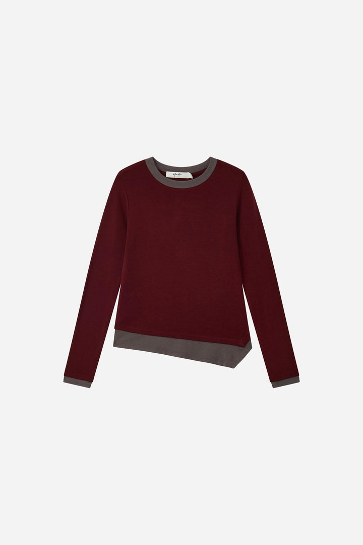 An image of a   31439 Layered Edge Long-Sleeve Top by  Mirra Masa