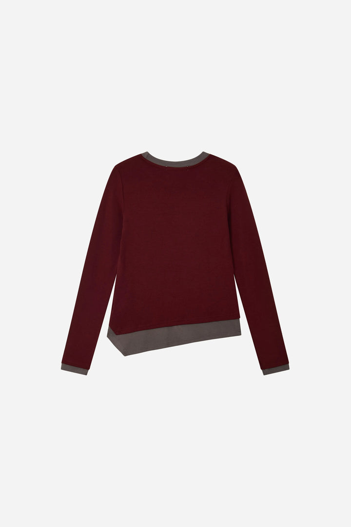 An image of a   31439 Layered Edge Long-Sleeve Top by  Mirra Masa