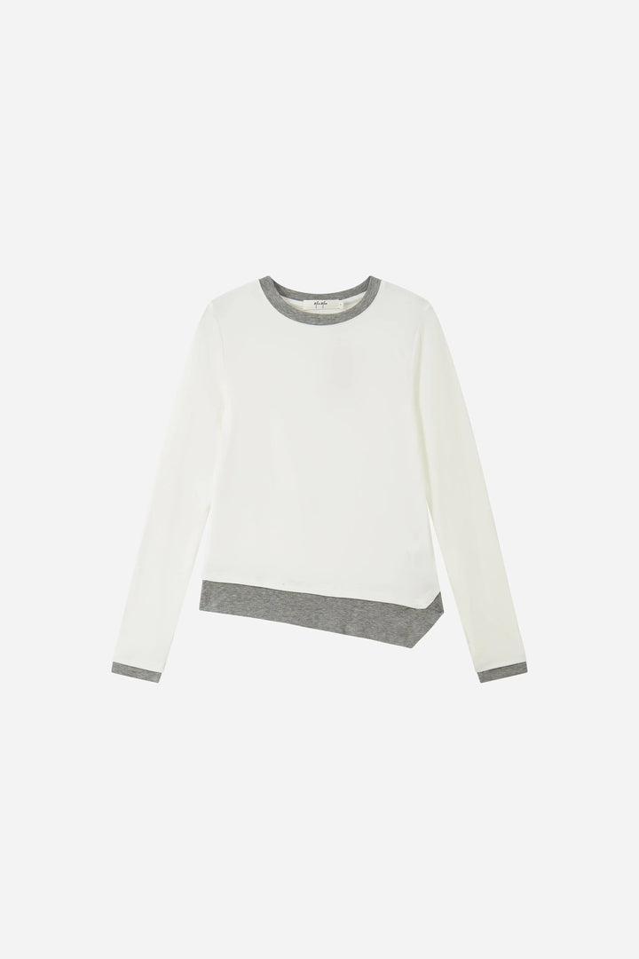 An image of a   31439 Layered Edge Long-Sleeve Top by  Mirra Masa