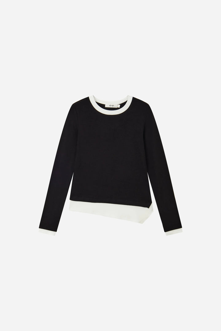 An image of a   31439 Layered Edge Long-Sleeve Top by  Mirra Masa