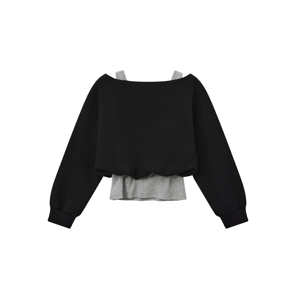 An image of a   31443 Layered and Cropped Hoodie by  Mirra Masa