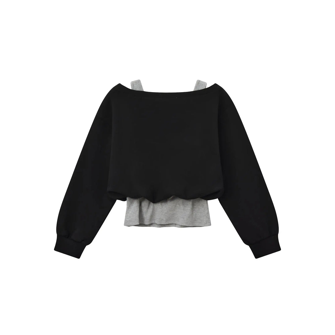 An image of a   31443 Layered and Cropped Hoodie by  Mirra Masa