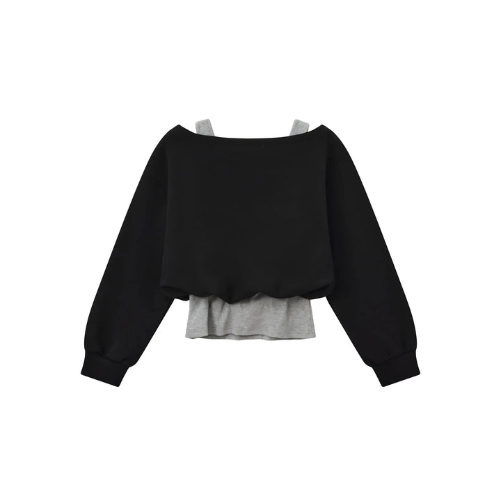 An image of a   31443 Layered and Cropped Hoodie by  Mirra Masa
