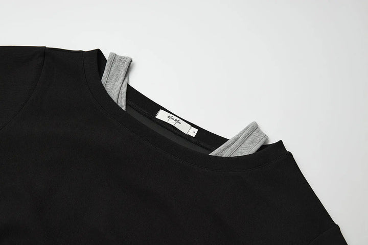 An image of a   31443 Layered and Cropped Hoodie by  Mirra Masa