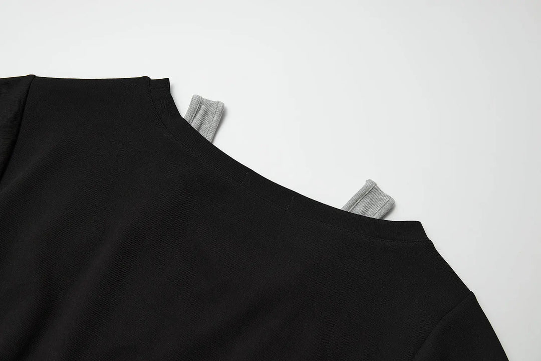 An image of a   31443 Layered and Cropped Hoodie by  Mirra Masa