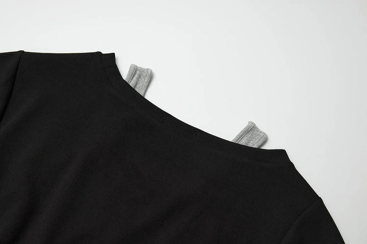 An image of a   31443 Layered and Cropped Hoodie by  Mirra Masa