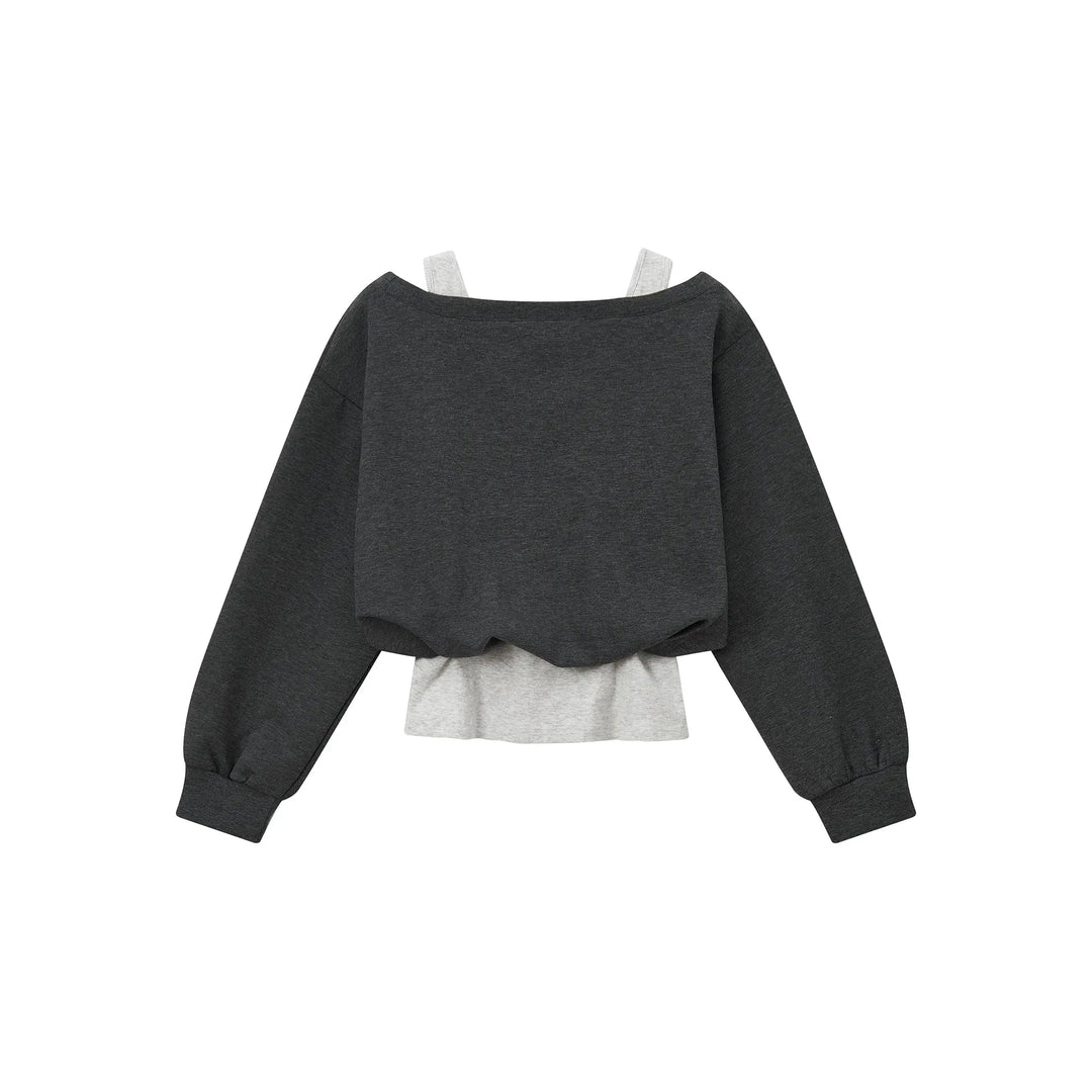 An image of a   31443 Layered and Cropped Hoodie by  Mirra Masa