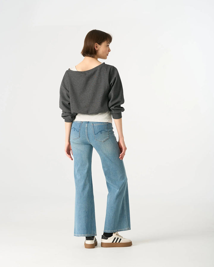 An image of a   31443 Layered and Cropped Sweatshirt by  Mirra Masa