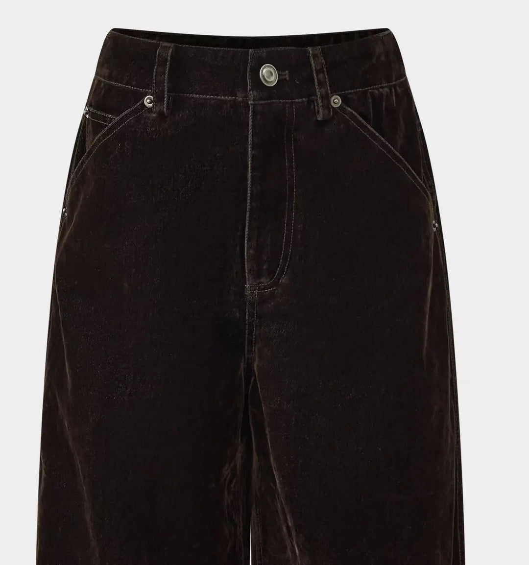 An image of a   31476 Velvet-Sheen Wide-Leg Pants by  Mirra Masa