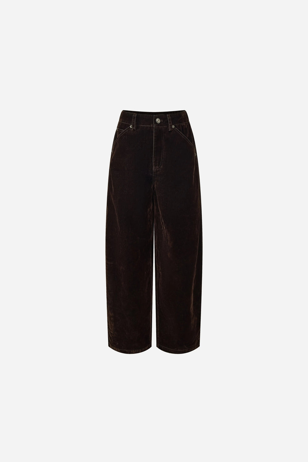 An image of a   31476 Velvet-Sheen Wide-Leg Pants by  Mirra Masa