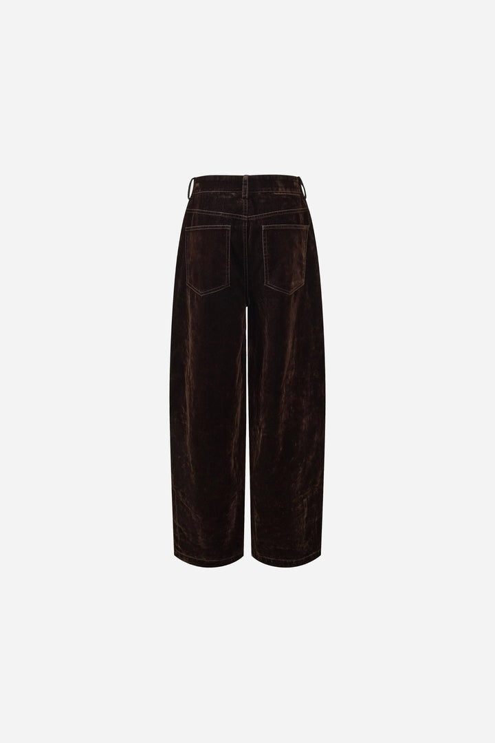 An image of a   31476 Velvet-Sheen Wide-Leg Pants by  Mirra Masa