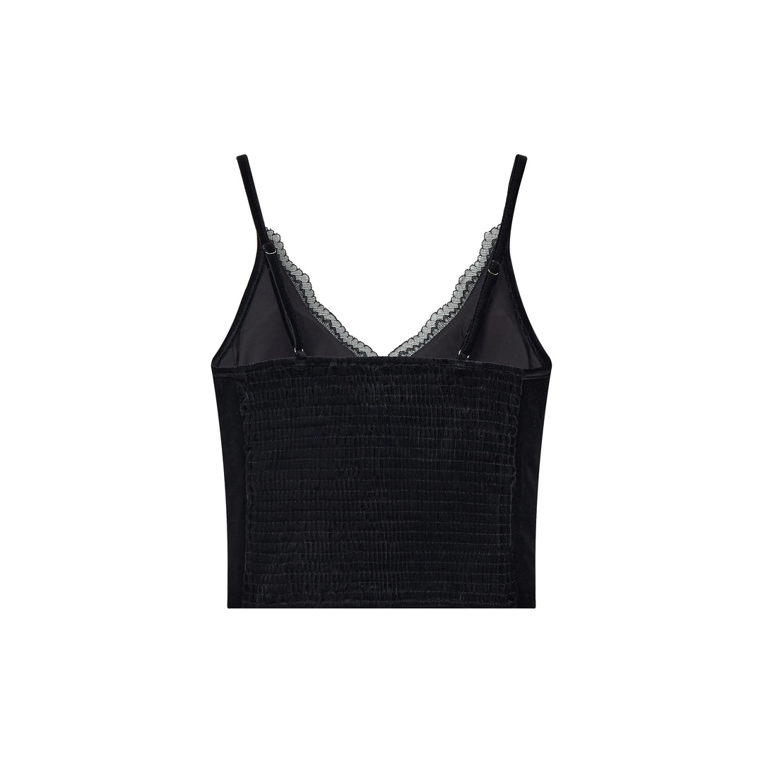 An image of a   31494 Laced Velvet Cami Top by  Mirra Masa