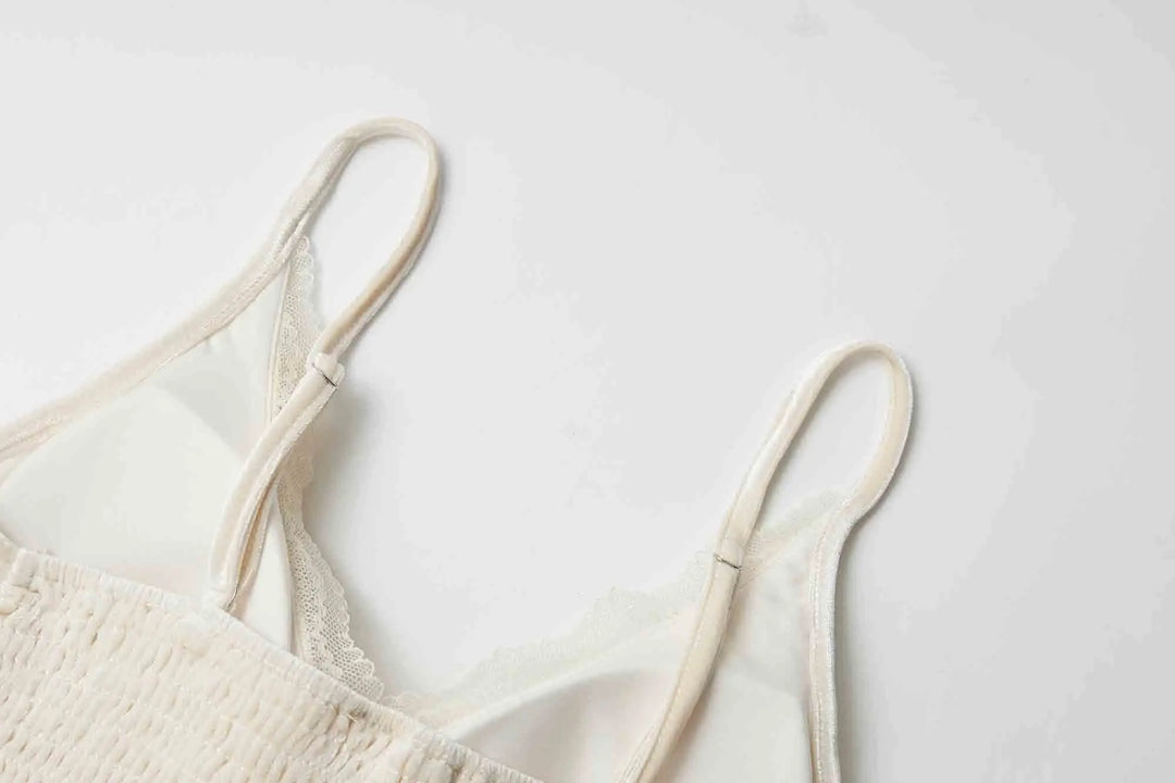 An image of a   31494 Laced Velvet Cami Top by  Mirra Masa