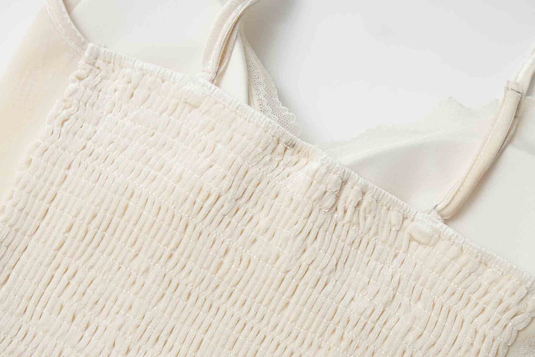 An image of a   31494 Laced Velvet Cami Top by  Mirra Masa