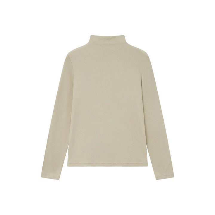 An image of a  Beige / One-Size 31513 Mockneck Top by  Mirra Masa
