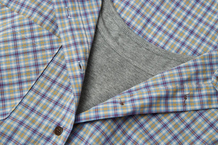 An image of a   31514 Layered and Cropped Checkered Shirt by  Mirra Masa