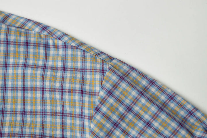 An image of a   31514 Layered and Cropped Checkered Shirt by  Mirra Masa