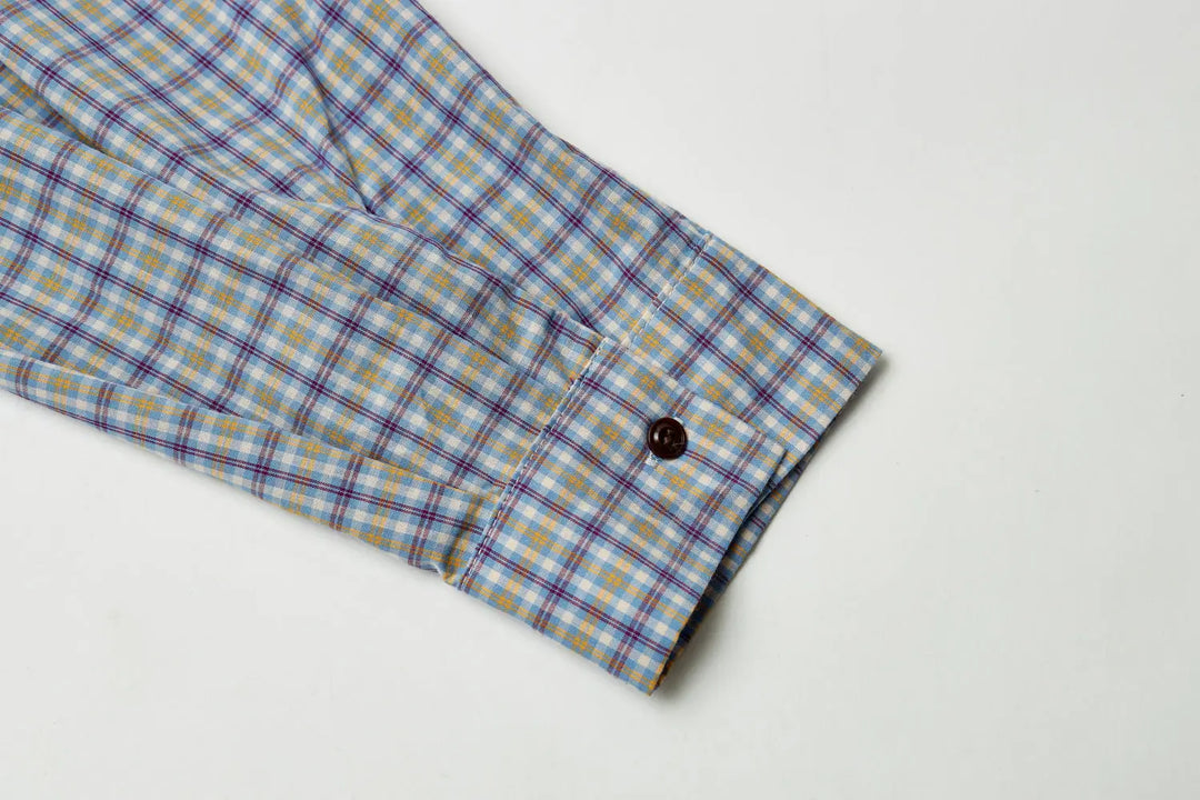 An image of a   31514 Layered and Cropped Checkered Shirt by  Mirra Masa