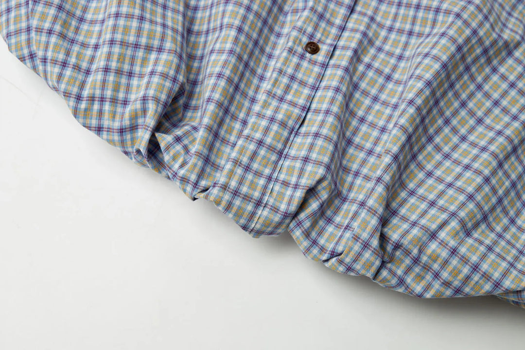 An image of a   31514 Layered and Cropped Checkered Shirt by  Mirra Masa