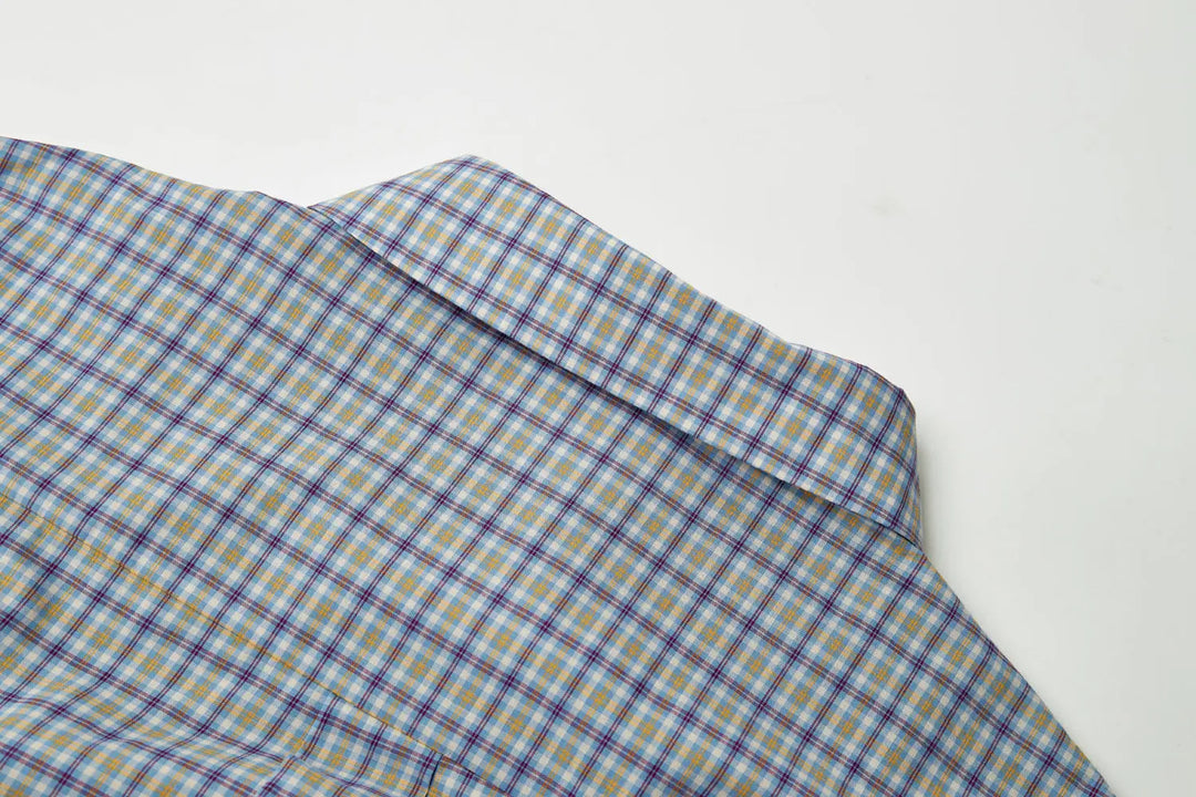 An image of a   31514 Layered and Cropped Checkered Shirt by  Mirra Masa