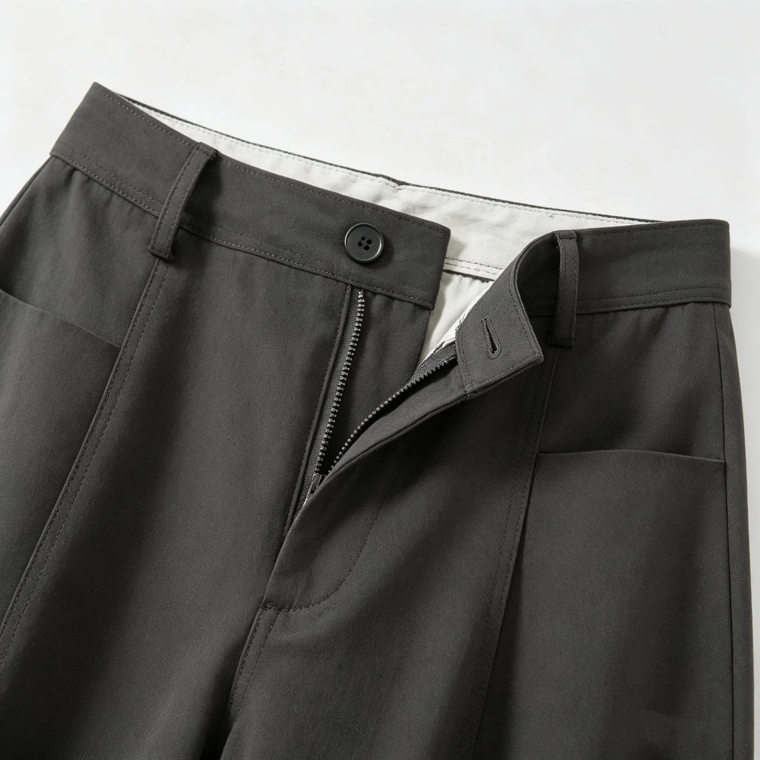 An image of a   31516 Patch-Pocket Barrel-Leg Pants by  Mirra Masa