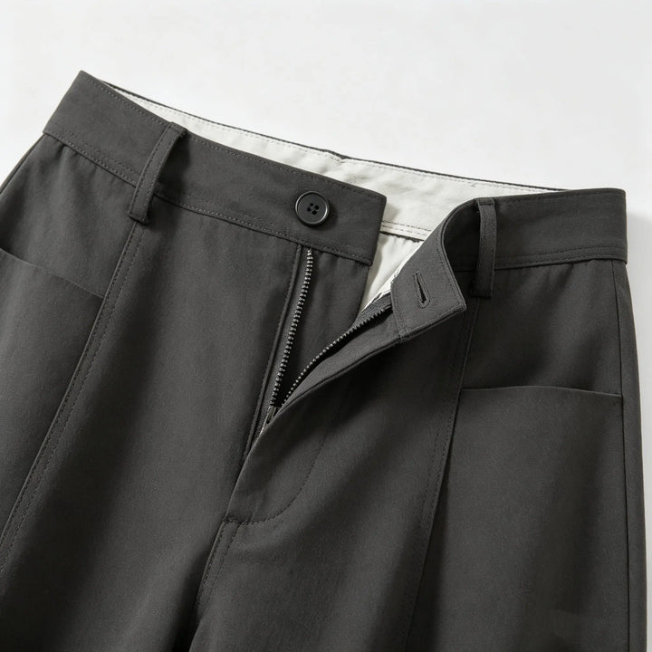 An image of a   31516 Patch-Pocket Barrel-Leg Pants by  Mirra Masa