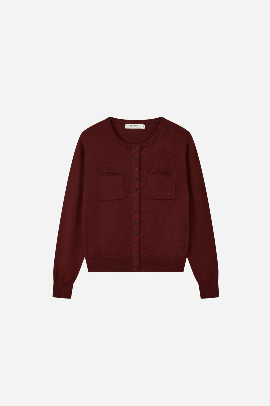 An image of a   31529 Patch-Pocket Crew-Neck Cardigan by  Mirra Masa