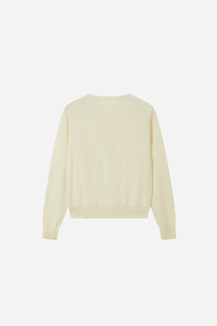 An image of a   31529 Patch-Pocket Crew-Neck Cardigan by  Mirra Masa