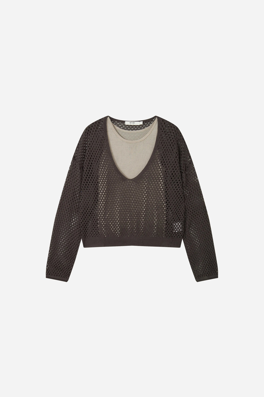 An image of a   31545 Open-Knit Sweater & Camisole Set by  Mirra Masa