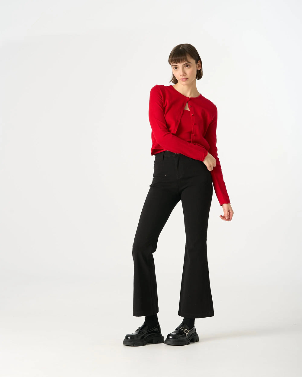 An image of a   31552 Layered Cardigan Set by  Mirra Masa