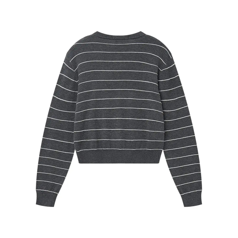 An image of a   31566 Round Neck Button-Down Cardigan by  Mirra Masa