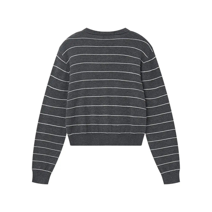 An image of a   31566 Round Neck Button-Down Cardigan by  Mirra Masa