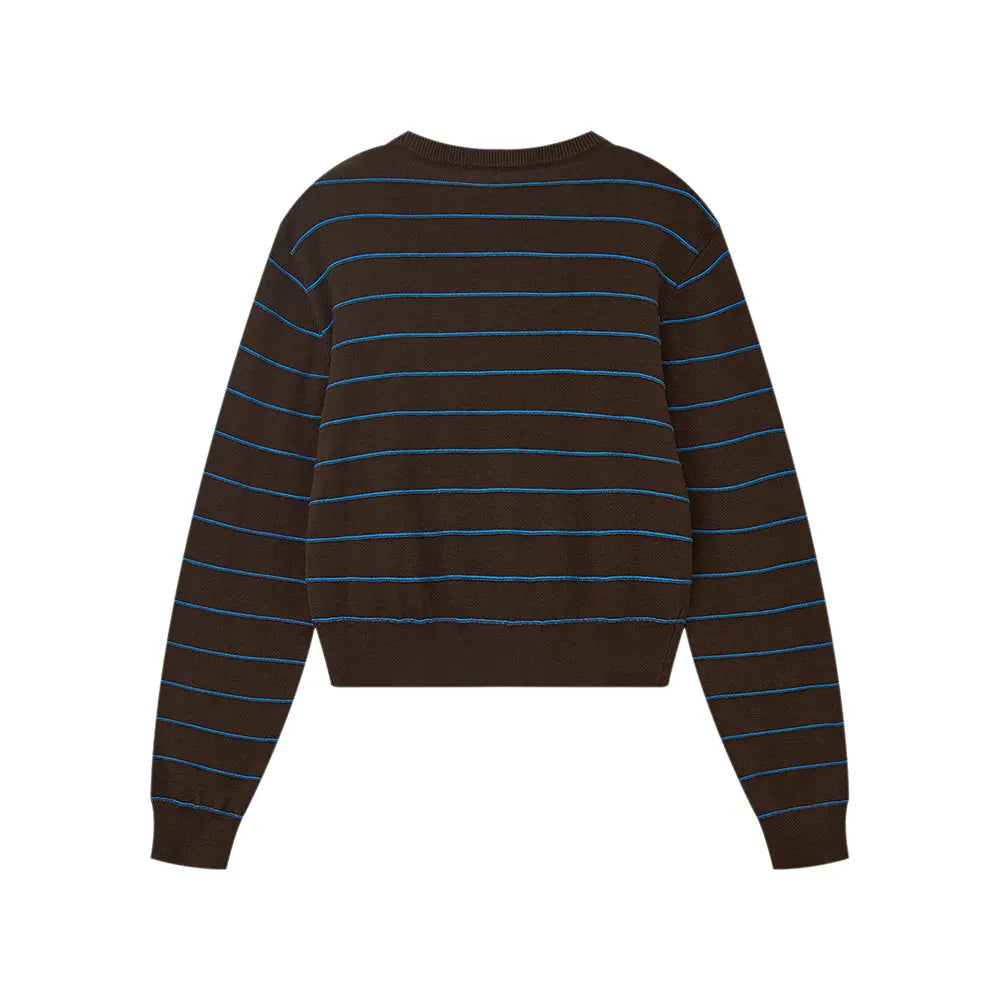 An image of a   31566 Round Neck Button-Down Cardigan by  Mirra Masa