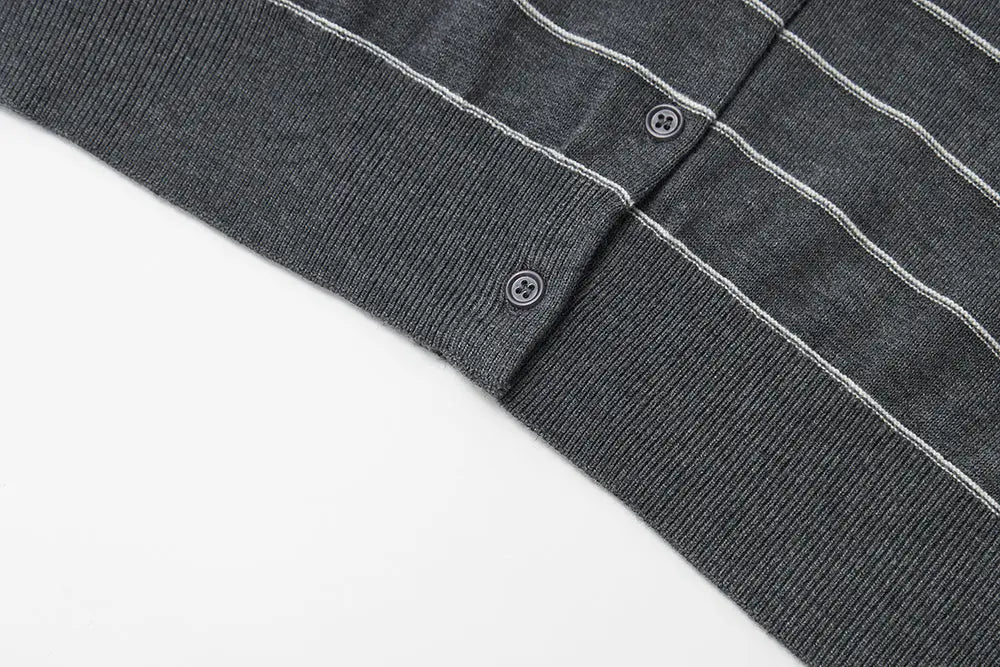 An image of a   31566 Round Neck Button-Down Cardigan by  Mirra Masa