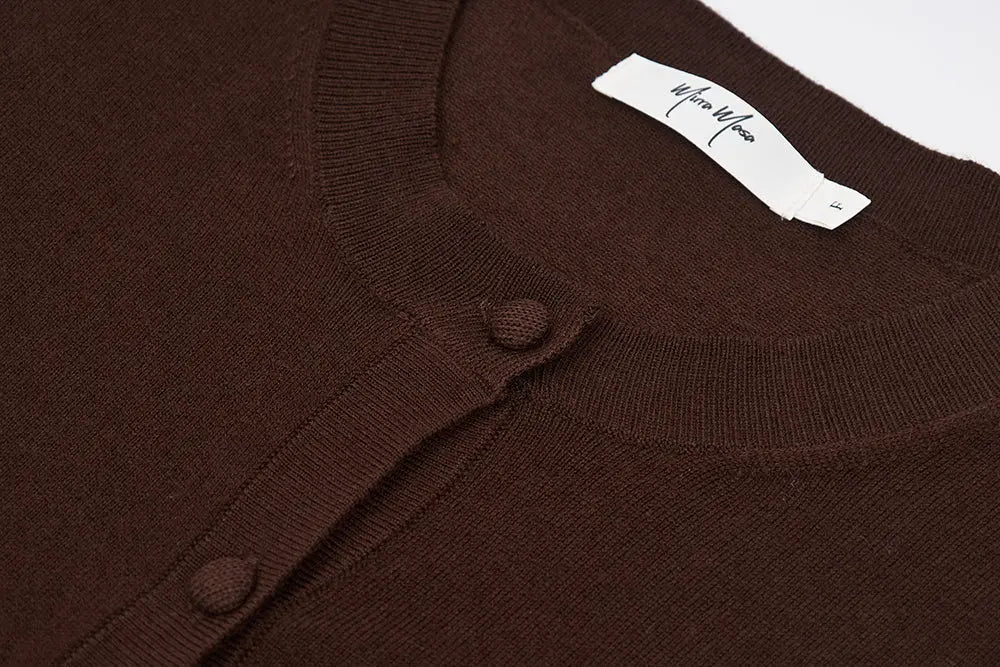 An image of a   31573 Classic Button-Front Knit Top by  Mirra Masa