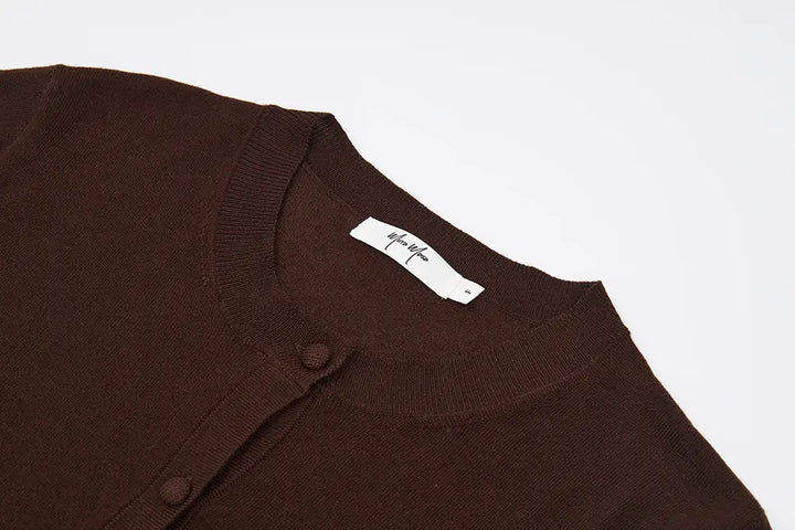An image of a   31573 Classic Button-Front Knit Top by  Mirra Masa