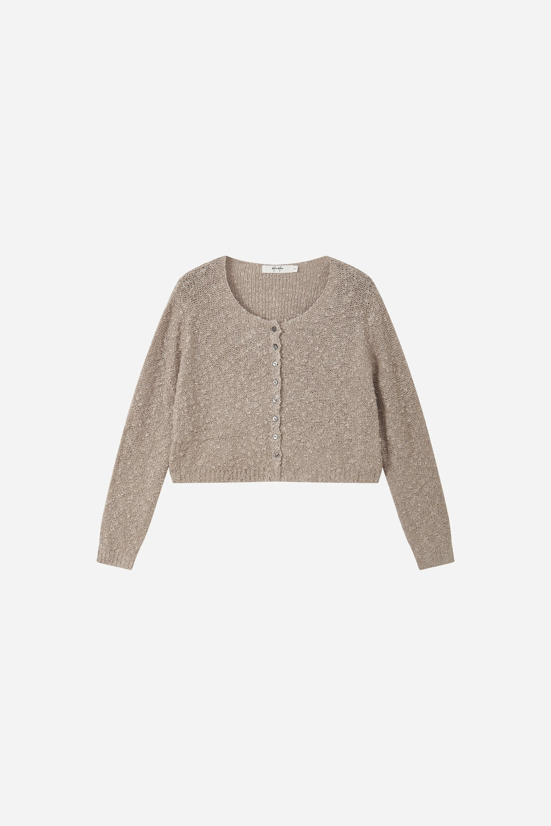 An image of a   31595 Textured-Knit Cropped Cardigan by  Mirra Masa