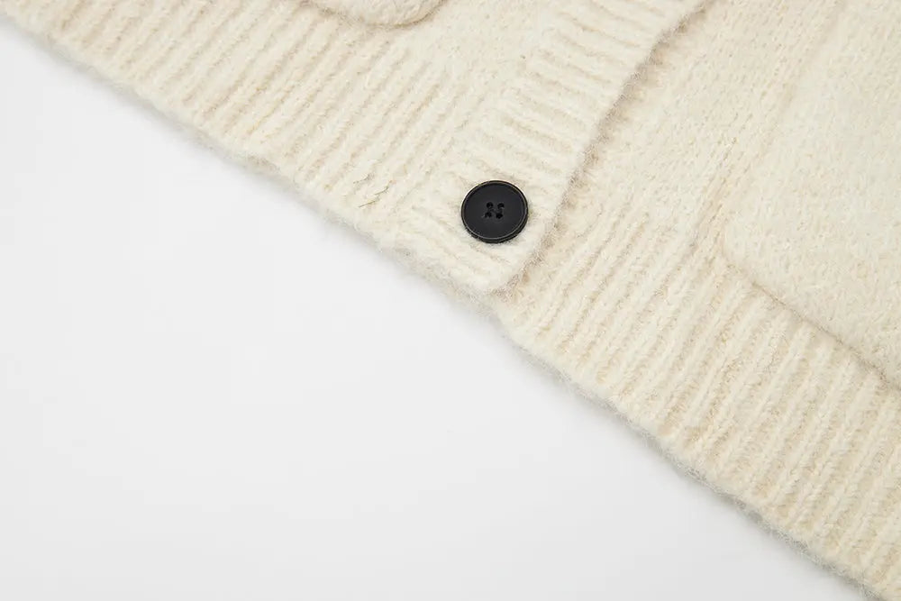 An image of a   31601 V-Neck Button Down Cardigan by  Mirra Masa