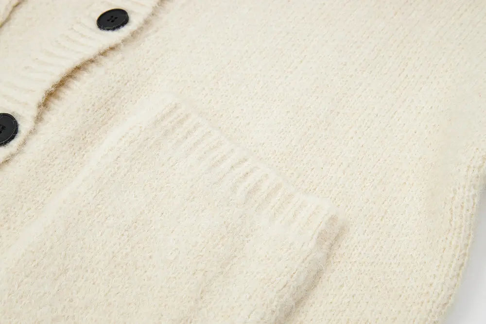 An image of a   31601 V-Neck Button Down Cardigan by  Mirra Masa