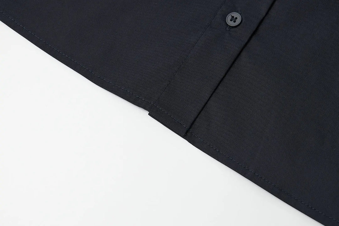 An image of a   31616 Cropped Classic Button-Up Shirts by  Mirra Masa