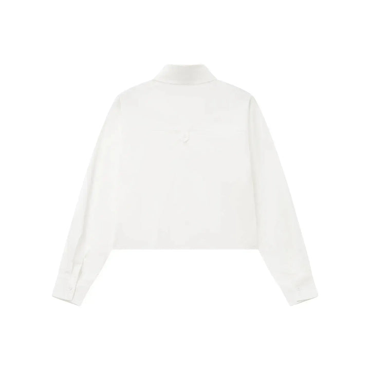 An image of a   31616 Cropped Classic Button-Up Shirts by  Mirra Masa