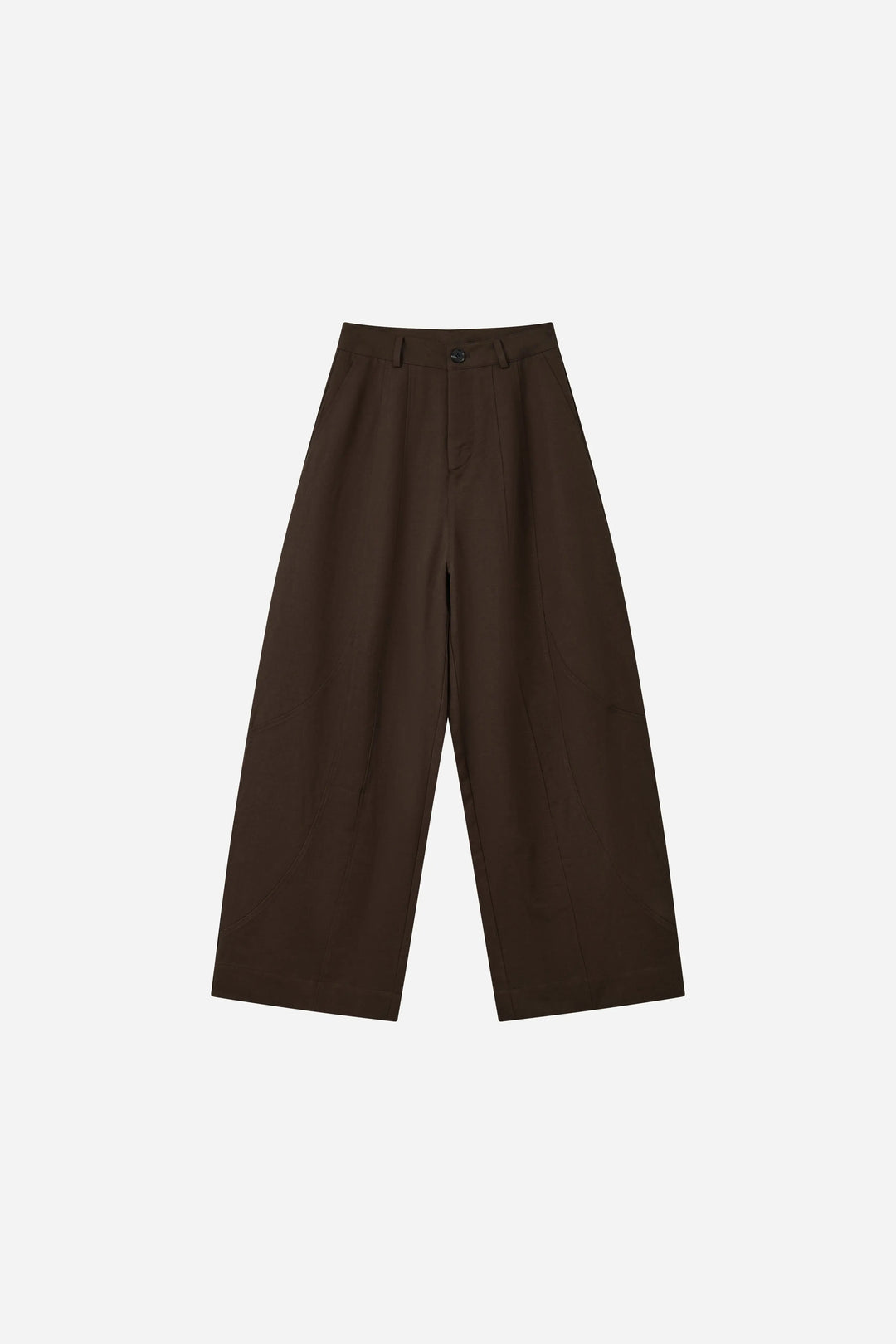 An image of a   31619 Curved-Seam Barrel-Leg Pants by  Mirra Masa
