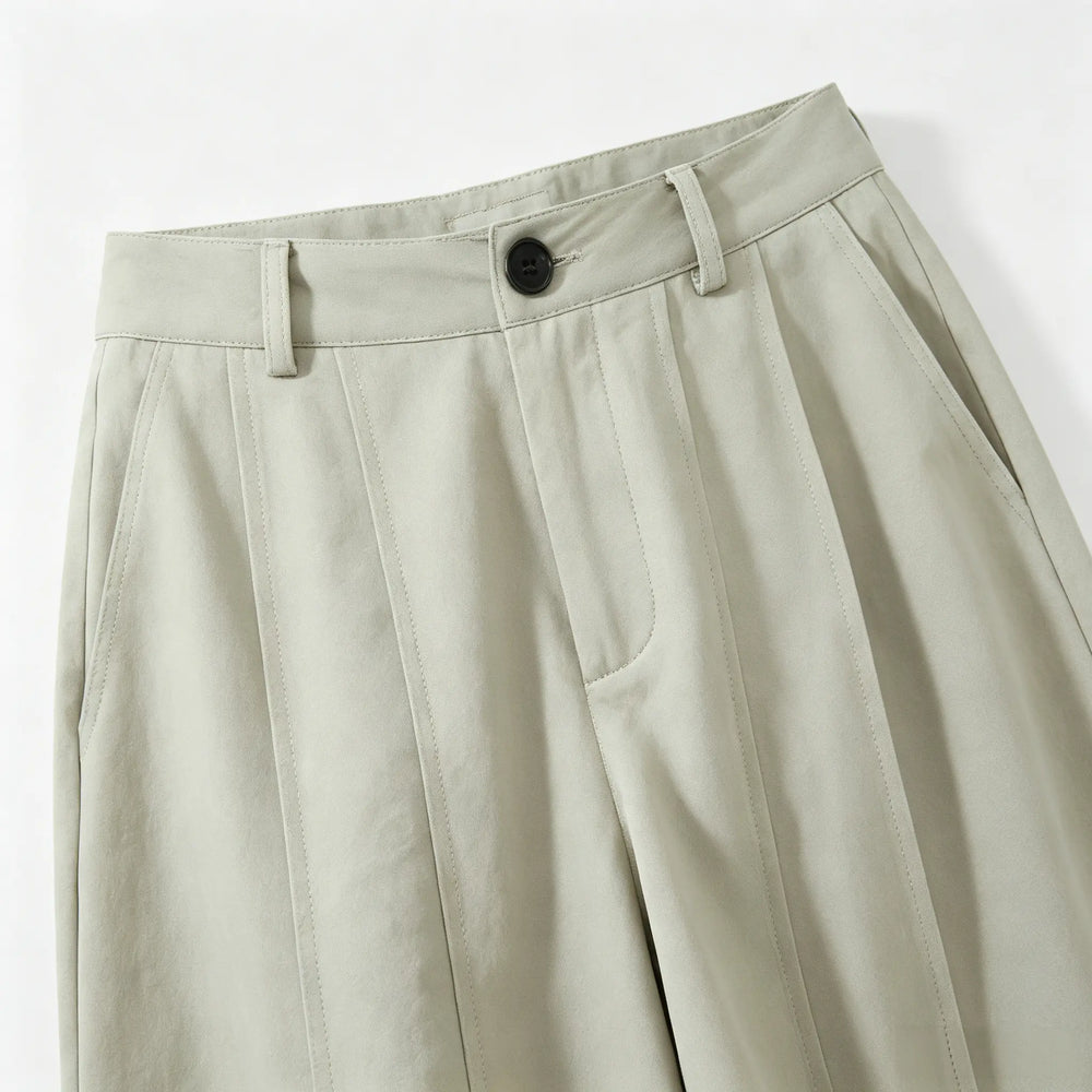 An image of a   31619 Curved-Seam Barrel-Leg Pants by  Mirra Masa