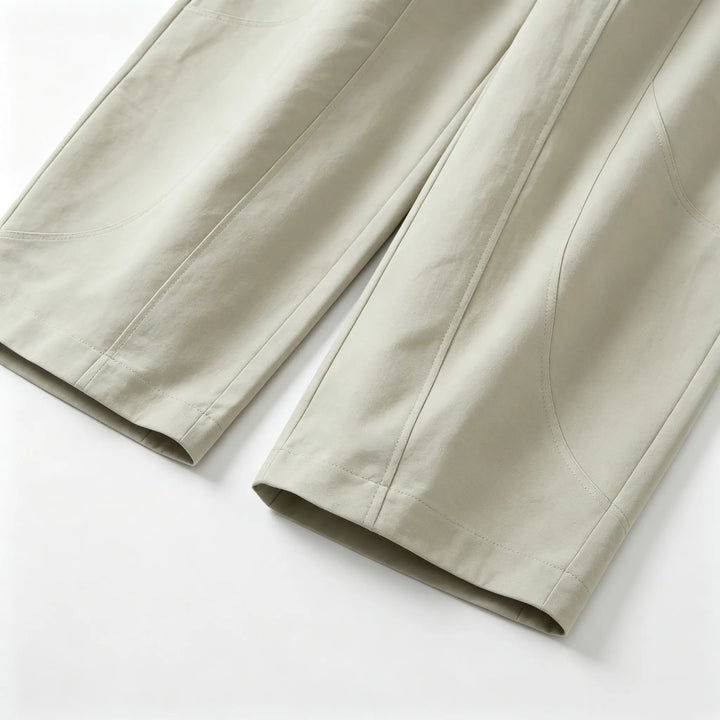 An image of a   31619 Curved-Seam Barrel-Leg Pants by  Mirra Masa