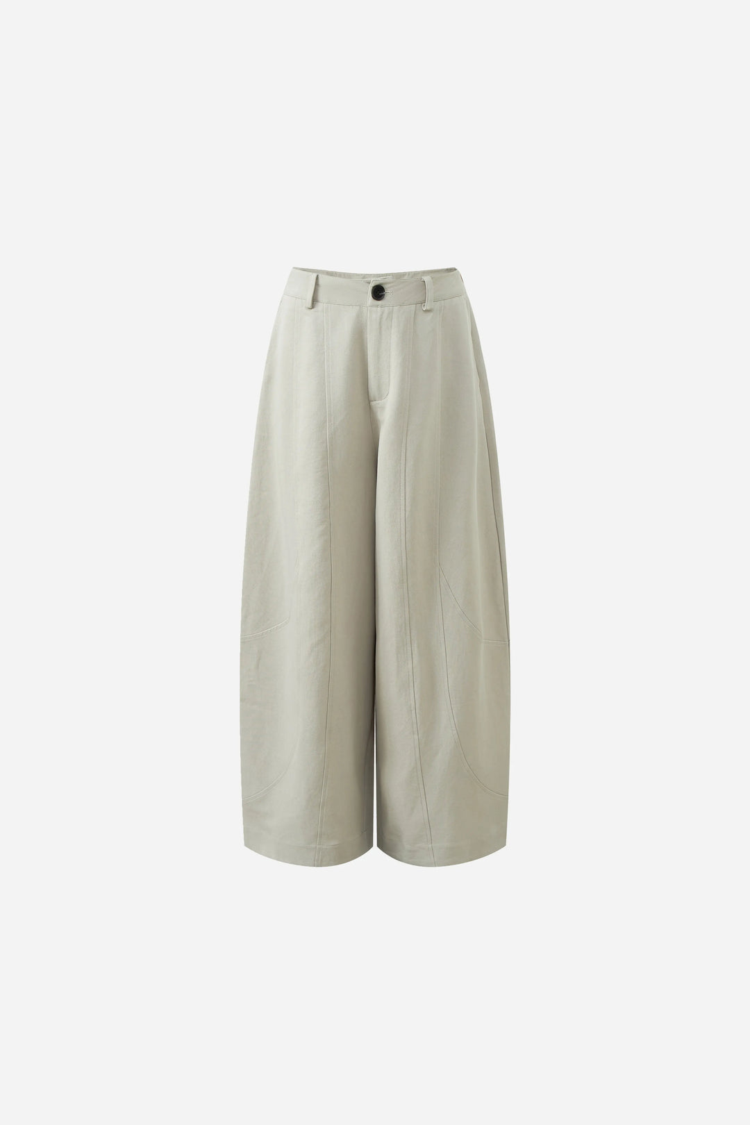 An image of a   31619 Curved-Seam Barrel-Leg Pants by  Mirra Masa