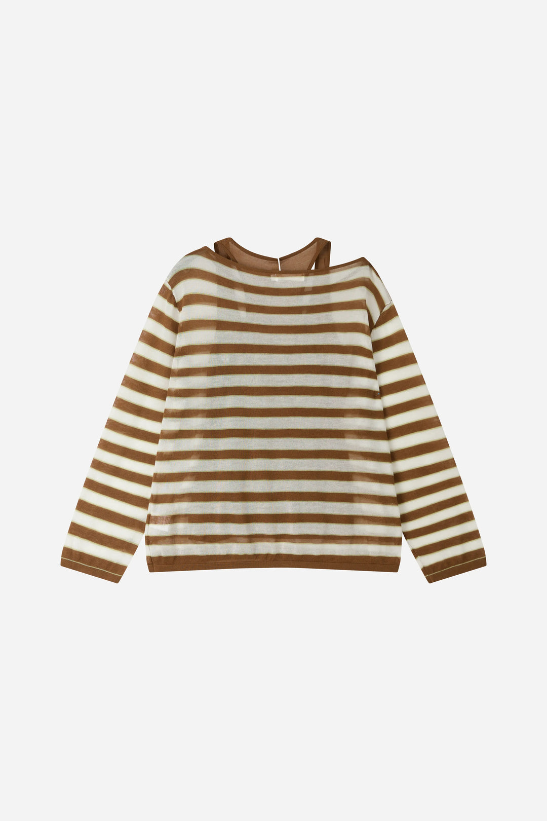 An image of a   31639 Layered Illusion Stripe Top by  Mirra Masa