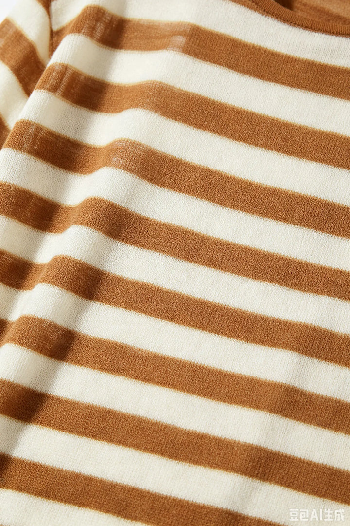 An image of a   31639 Layered Illusion Stripe Top by  Mirra Masa